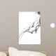 Abstract Grey Smoke Isolated Wall Mural