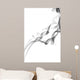 Abstract Grey Smoke Isolated Wall Mural