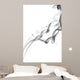 Abstract Grey Smoke Isolated Wall Mural