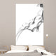 Abstract Grey Smoke Isolated Wall Mural