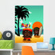 Beach character vector Wall Mural
