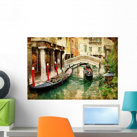 Venetian Picture Retro Styled Wall Decal