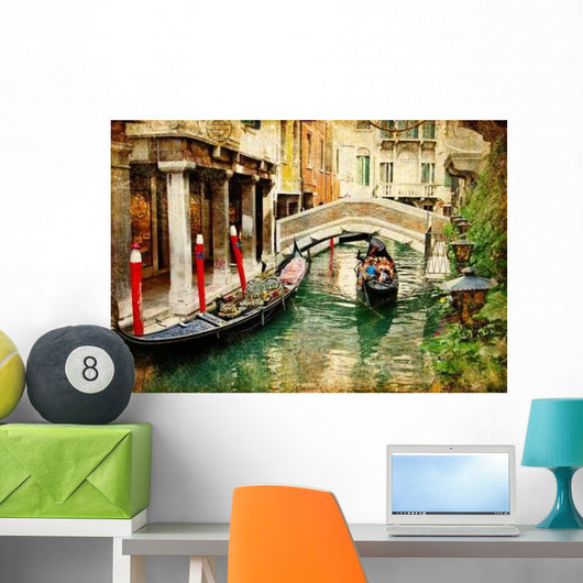 Venetian Picture Retro Styled Wall Decal