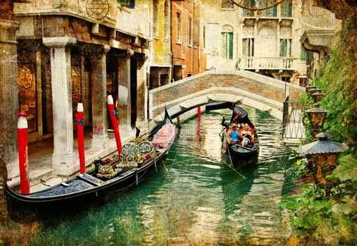 Venetian Picture Retro Styled Wall Decal