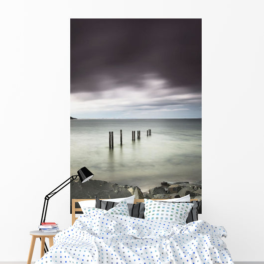 Wooden posts Wall Mural