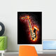 Saxophone in Flame Wall Mural
