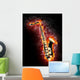 Saxophone in Flame Wall Mural