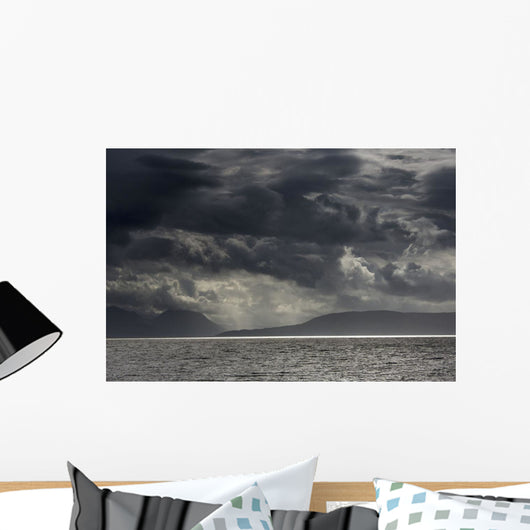 Dramatic sky with dark storm clouds Wall Mural