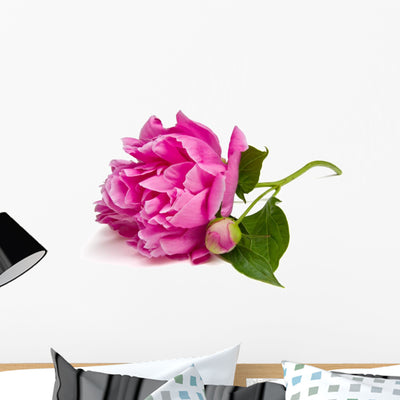 Peony Wall Decal shown on a wall