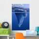 View Of An Iceberg Above And Below The Surface Of The Water Wall Mural