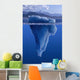 View Of An Iceberg Above And Below The Surface Of The Water Wall Mural