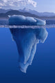 View Of An Iceberg Above And Below The Surface Of The Water Wall Mural