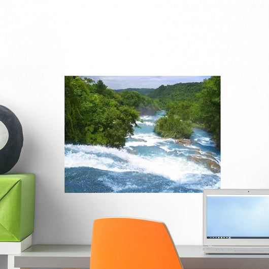Agua Azul Waterfalls Blue Wall Decal