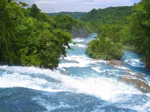 Agua Azul Waterfalls Blue Wall Decal