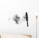 Mascara brush leaving traces of mascara on a white background Wall Decal