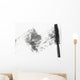 Mascara brush leaving traces of mascara on a white background Wall Decal