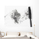 Mascara brush leaving traces of mascara on a white background Wall Decal