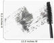 Mascara brush leaving traces of mascara on a white background Wall Decal