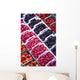 Berries in boxes at a food market;Sault vaucluse provence france Wall Mural