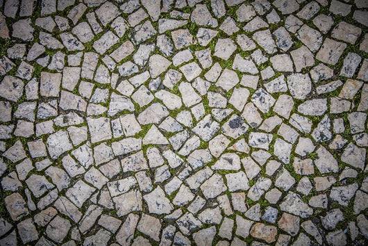 Cobbled street in chiado district;Lisbon portugal Wall Mural