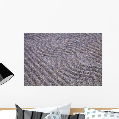 Zen Garden Japanese Gardens Wall Mural shown on a wall