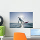 Kitesurfer illuminated by the sunlight Wall Mural