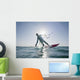 Kitesurfer illuminated by the sunlight Wall Mural