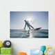 Kitesurfer illuminated by the sunlight Wall Mural