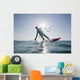Kitesurfer illuminated by the sunlight Wall Mural