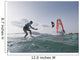 Kitesurfer and windsurfer along the coast Wall Mural
