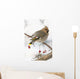 Bohemian Waxing Bird Feeding On Red Mountain Ash Berries Wall Mural