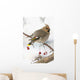 Bohemian Waxing Bird Feeding On Red Mountain Ash Berries Wall Mural