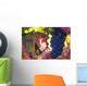 Spain, Ripe red grape in vineyard Wall Mural