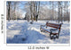 red benches Wall Mural