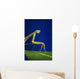 Praying mantis on a blue background;St albert alberta canada Wall Mural