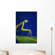 Praying mantis on a blue background;St albert alberta canada Wall Mural