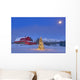 Lit Christmas Tree Wall Mural