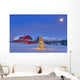 Lit Christmas Tree Wall Mural