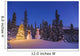 Two Snowmen Exchanging Gifts Standing Next To A Christmas Tree Wall Mural