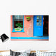 The facade to a hip cafe in Tribeca, New York City. Wall Mural
