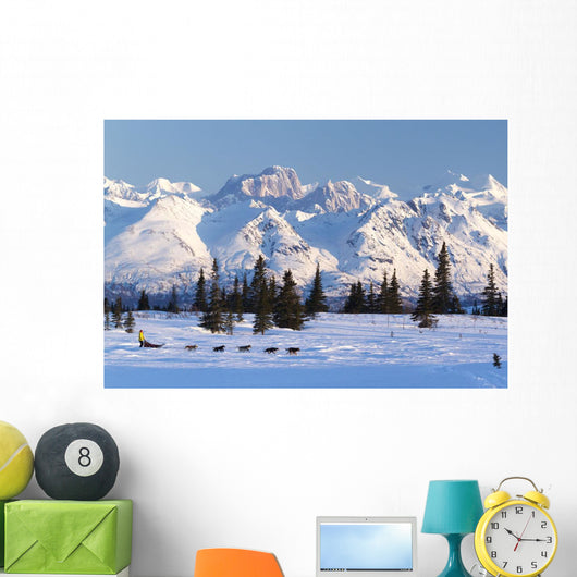 Recreational Dog Mushing Wall Mural