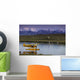 A Pilot Fly Fishes From His Super Cub Floatplane On An Unnamed Lake Wall Mural