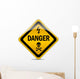 Danger warning sign Wall Decal