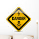 Danger warning sign Wall Decal
