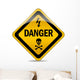 Danger warning sign Wall Decal