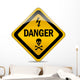 Danger warning sign Wall Decal