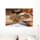 Applying henna on hand Wall Mural