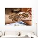 Applying henna on hand Wall Mural