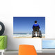 man in a wheelchair watching the sea Wall Mural