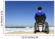 man in a wheelchair watching the sea Wall Mural